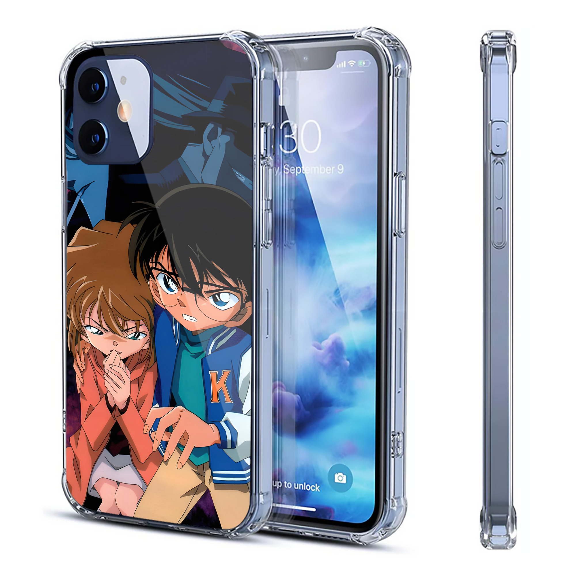 （画像用） 名探偵コナン Detective Conan 【iPhone 12シリーズ対応】透明スマホケース（クリアソフトケース）